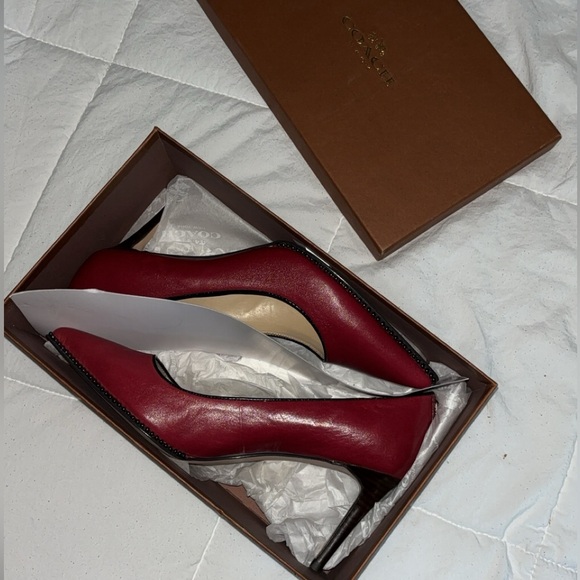 Coach Vonna Mat Calf/Box Calf in Black Cherry - Picture 4 of 4